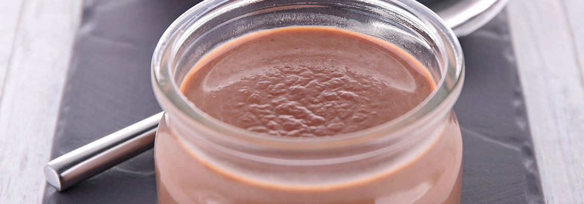 Flan de chocolate con galleta