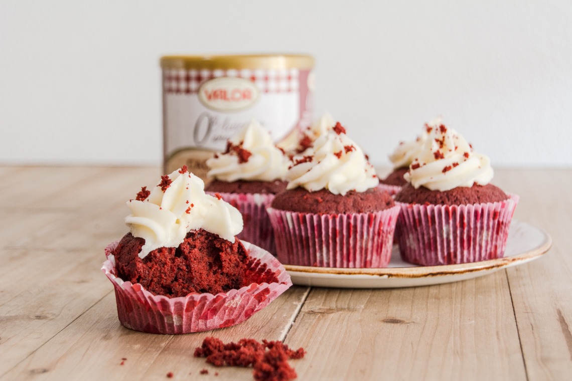 Cupcakes de Red Velvet para San Valentín