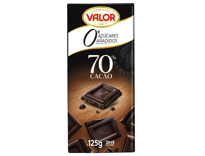 70% Dark Chocolate 0% sugar added