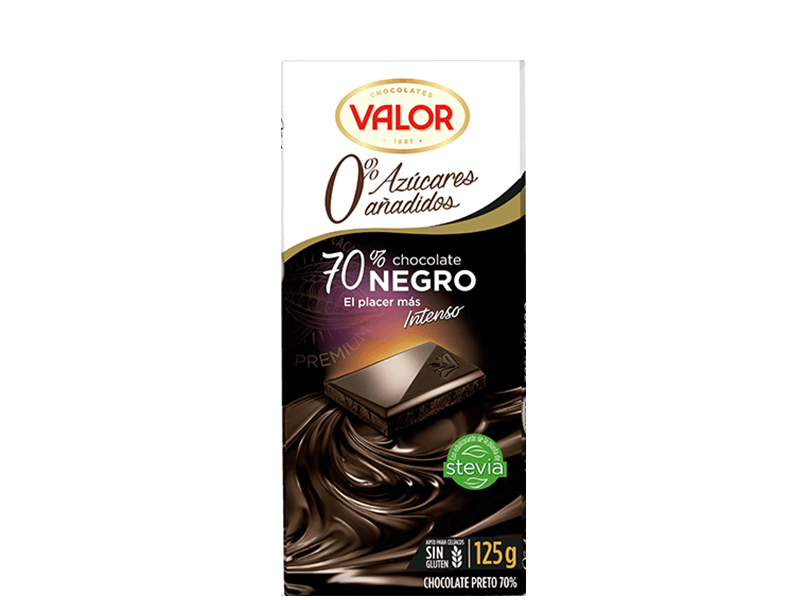 Chocolate Negro 70%. 0% Azúcares Añadidos.