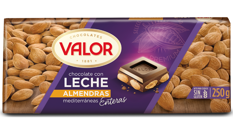 Chocolate con Leche y Almendras mediterráneas