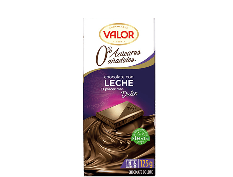 Chocolate con Leche. 0% Azúcares Añadidos.