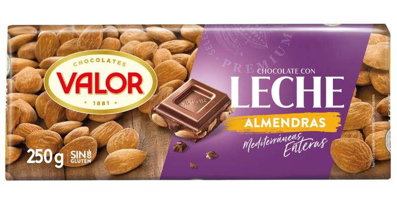 Chocolate con Leche y Almendras mediterráneas