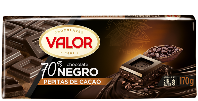 70% Dark Chocolate with cocoa beans