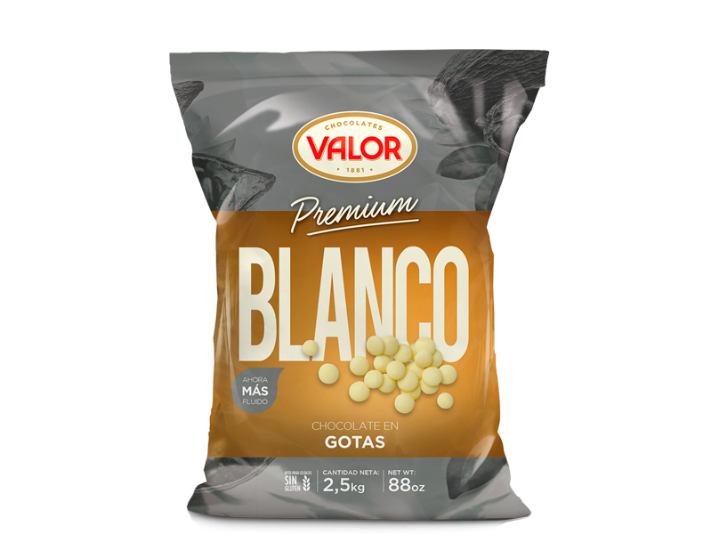 Gotas de chocolate blanco