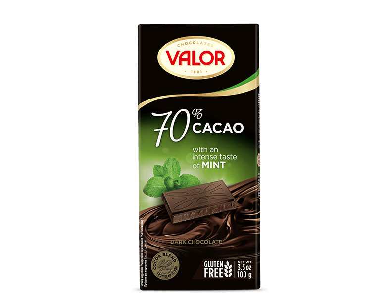 70% Dark Chocolate with Mint 100g