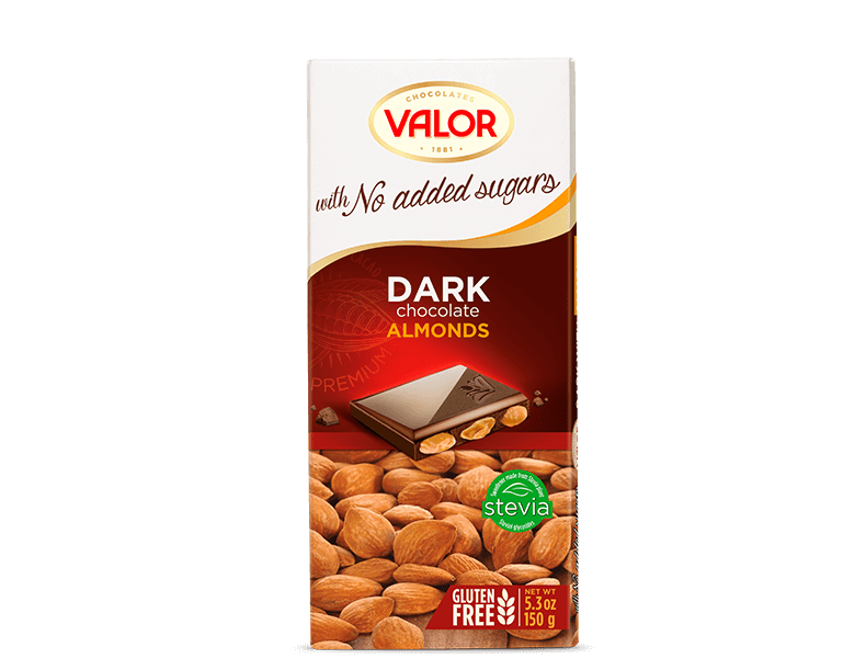 Dark Chocolate with Almonds No Sugar Added 150 g