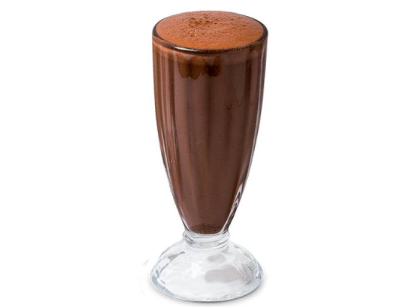 Valor 70% dark chocolate milkshake