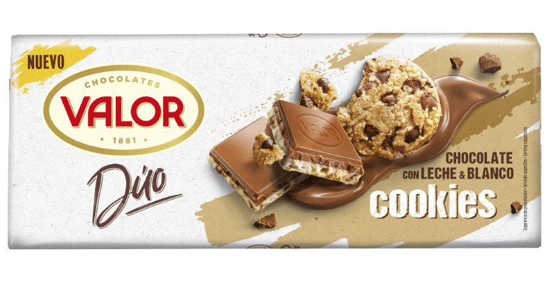 Dúo Milk Chocolate & White with Cookies