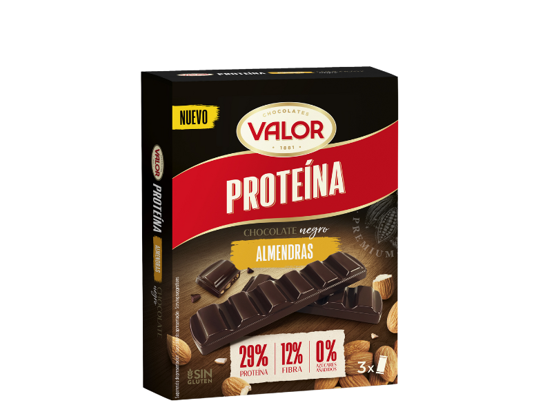 Impulse bar dark chocolate & almonds with protein. 0% added sugars